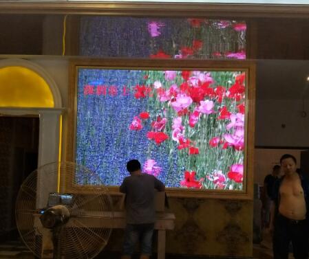 Zhongshan indoor P4 full color screen installation and debugging!